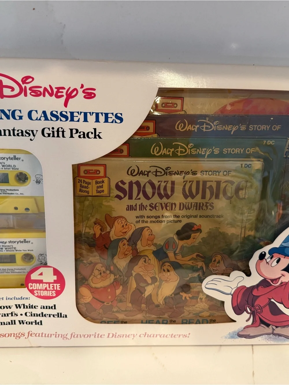 Walt Disney Read-Along Cassettes 4-Story Fantasy Gift Pack - White vintage